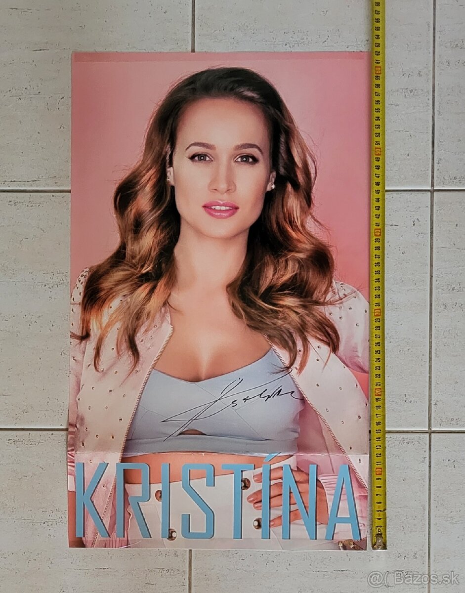 Podpísaný plagát speváčky Kristína