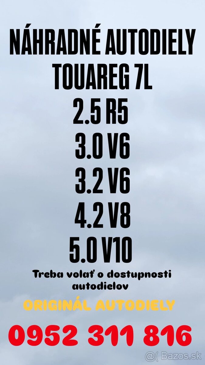 NÁHRADNÉ DIELY VOLKSWAGEN TOUAREG 7L