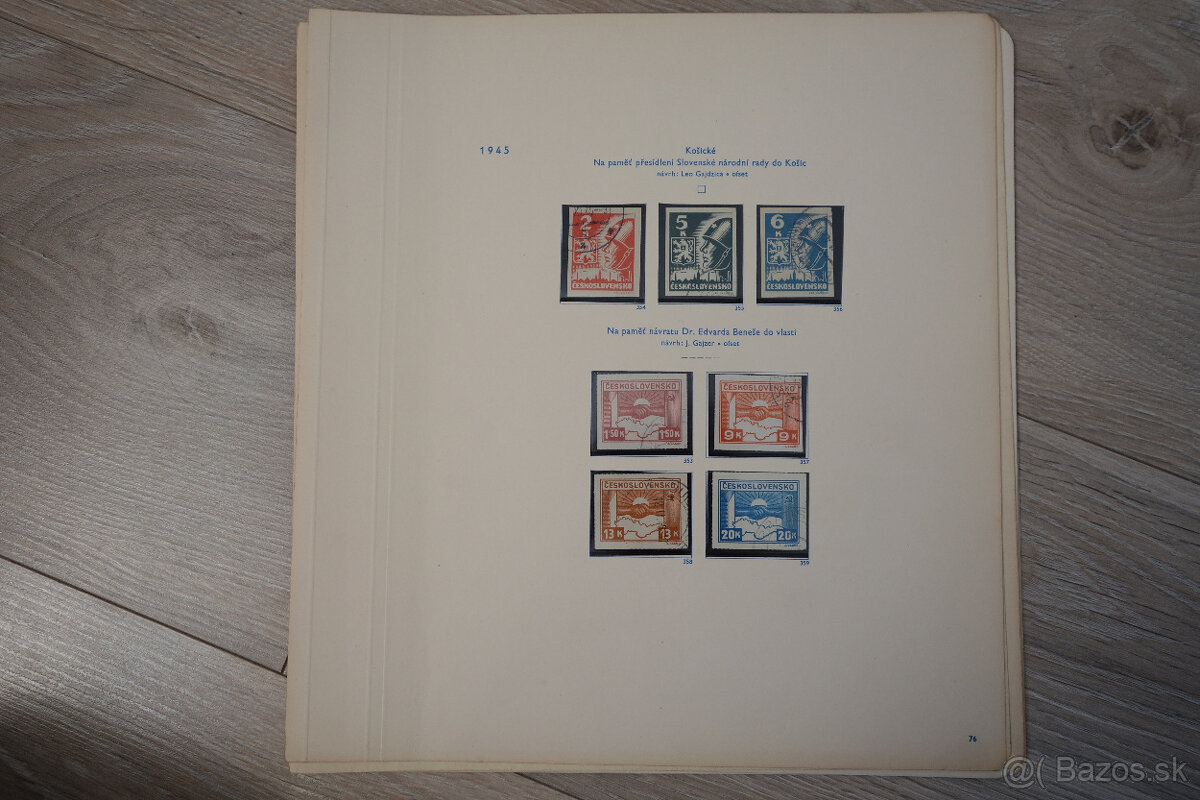 Československo 1945-1946, zbierka stav /ʘ