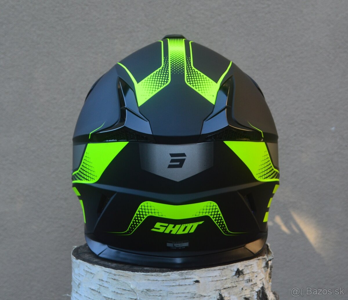 SHOT čierno žltá matná prilba helma okulaire zrkadl.sklo