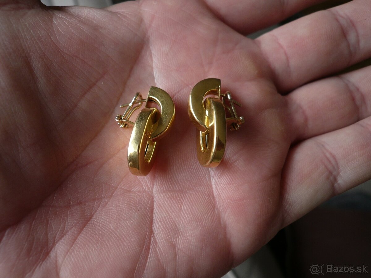 predam zlate nausnice 18karatove