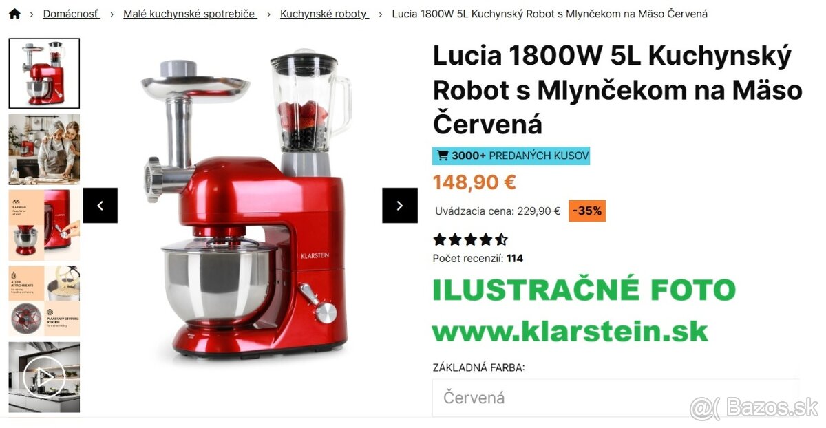 Klarstein Lucia Rossa 2G 10031674 Robot