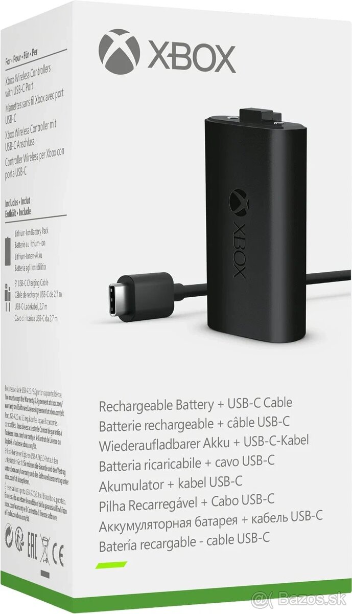 Predám Xbox Play & Charge Kit pre XBOX, nabíjateľná batéria
