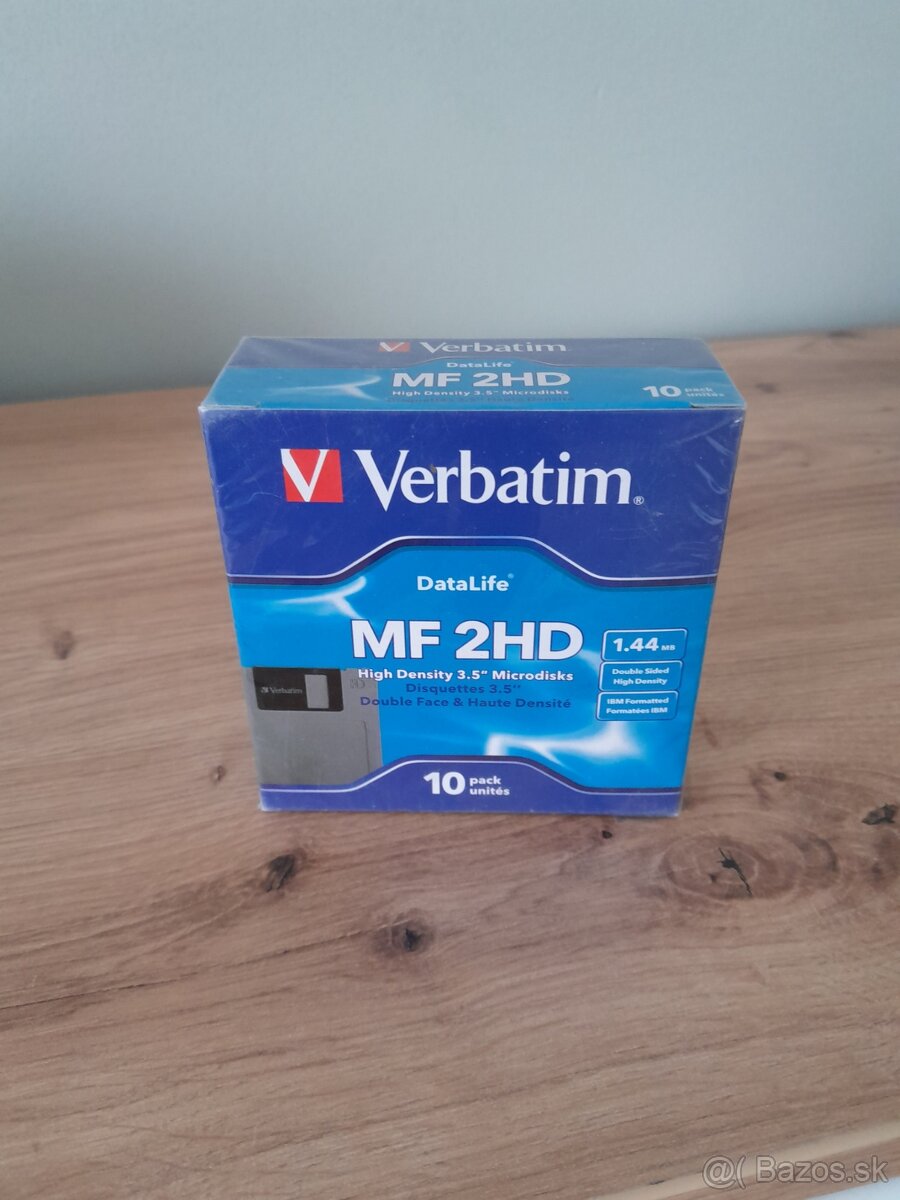 Predám Verbatim DataLife MF-2HD 1.44MB 3.5" Floppy Disk