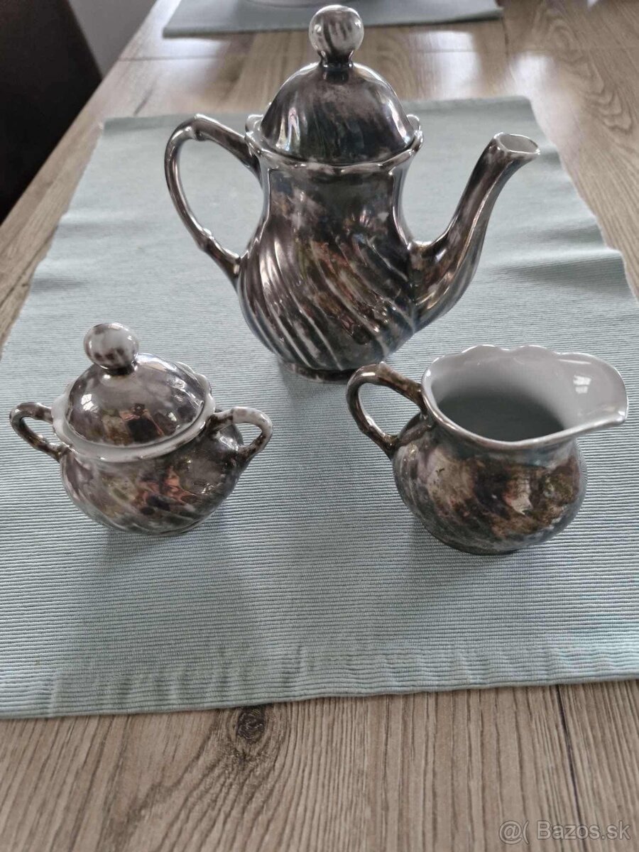 Elegantná kávová súprava – kanvica, cukornička a mliekovka