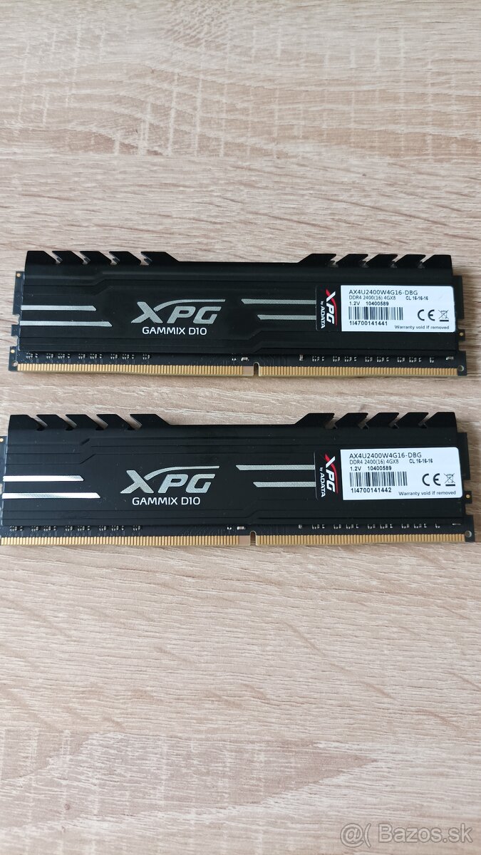 2x4Gb Adata XPG gammix d10 DDR4 RAM