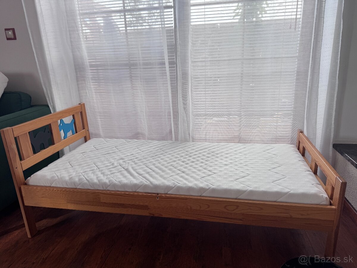 Detská postel ikea 160x70 + 1 zdarma bez roštu