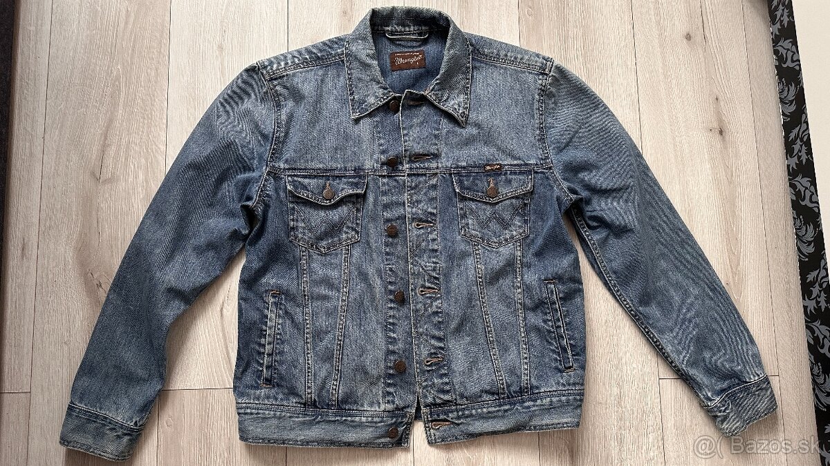 Pánska,kvalitná džínsová bunda WRANGLER - veľkosť L