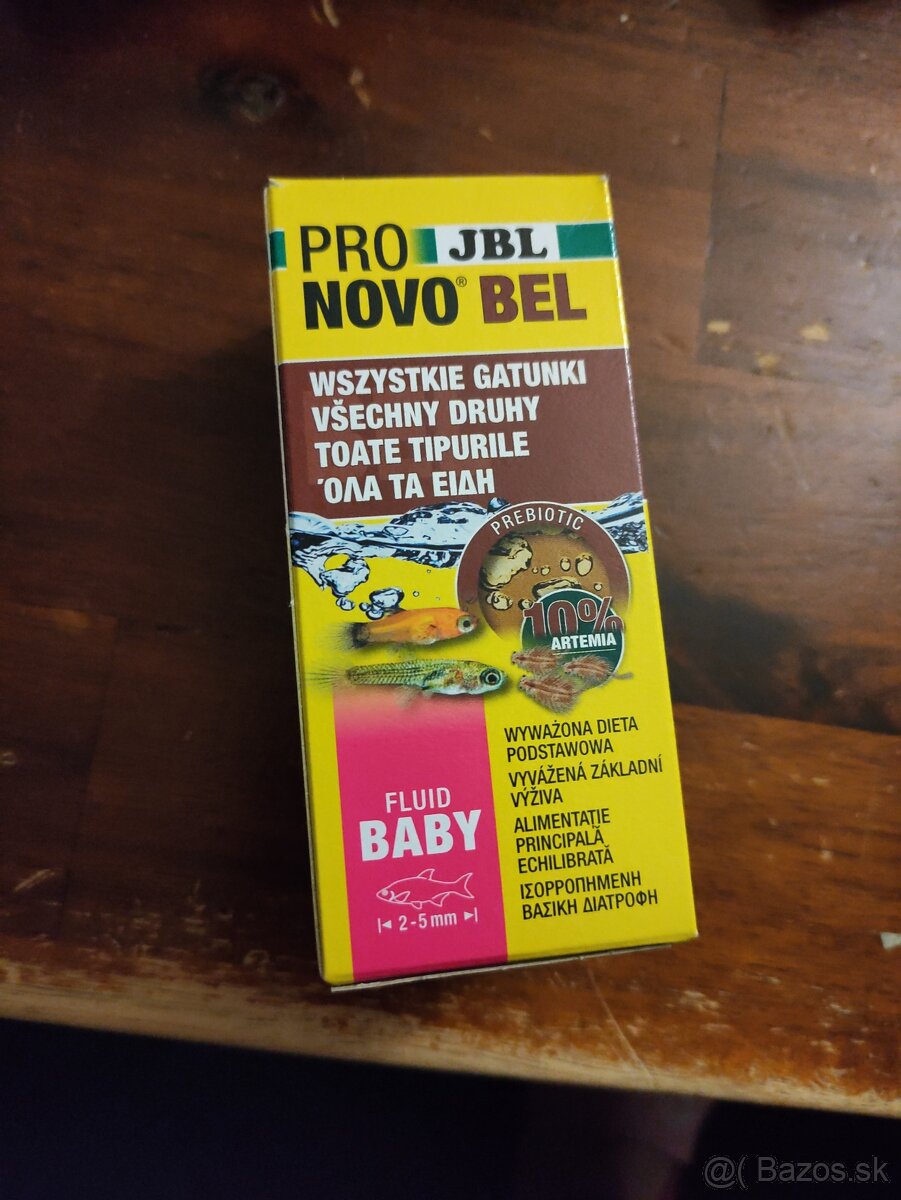 Tekuté krmivo pre novorodené ryby