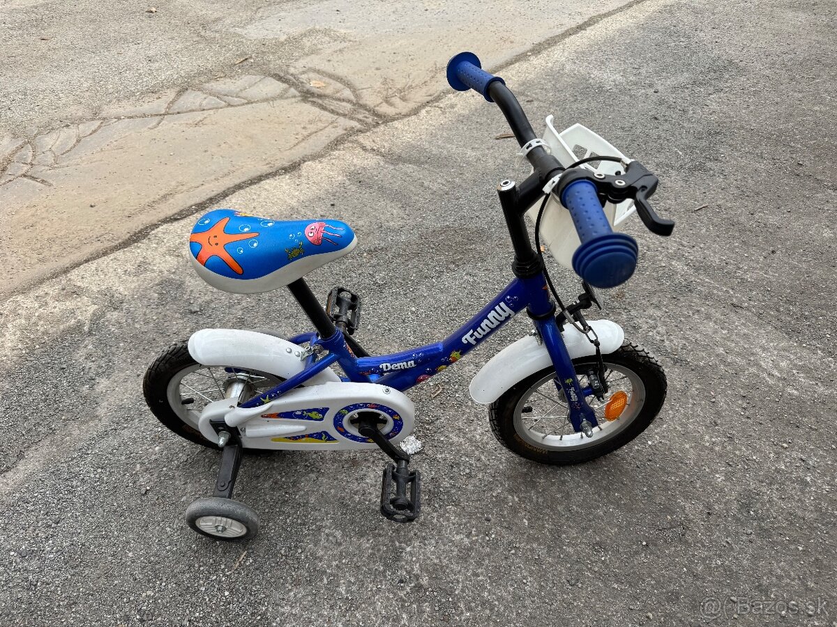 Prvý bicykel pre dieťa – Dema Funny 12” s kolieskami