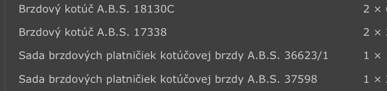 Predam nove kotuce a dosticky na citroen c4 komplet brzdy