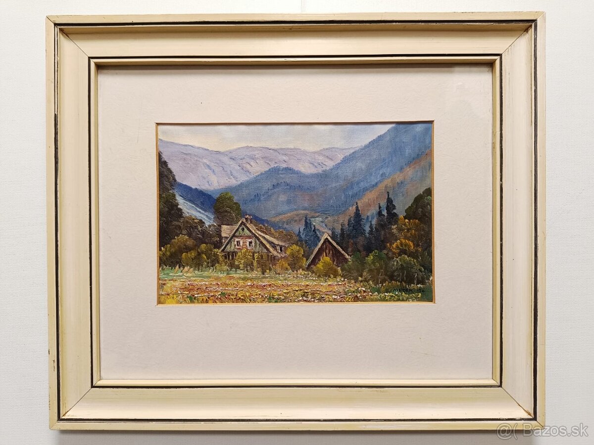 Obraz Jan Medek, Vrátna Ddolina 1974, olej 34x41