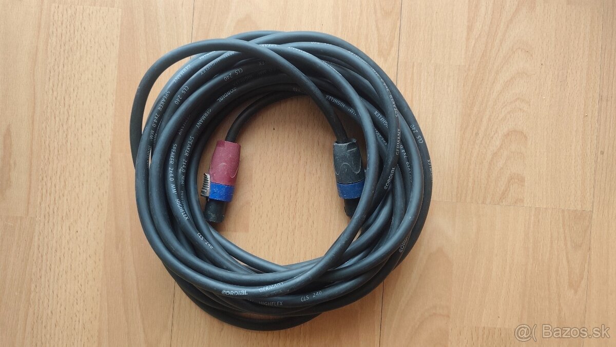 Repro Speakon kábel 2x4mm 10m Cordial