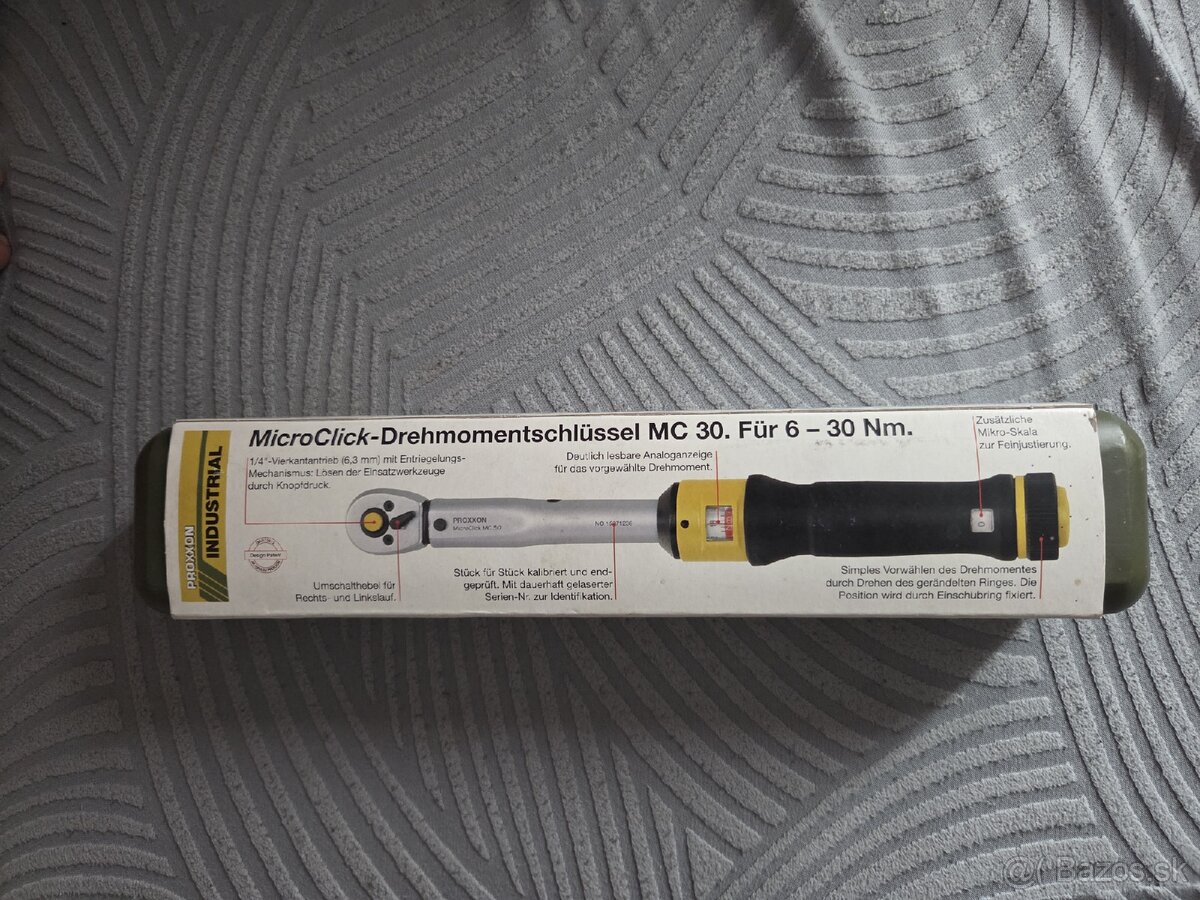 Momentový kľúč 1/4" Proxxon MicroClick MC 30 (6 - 30 Nm)