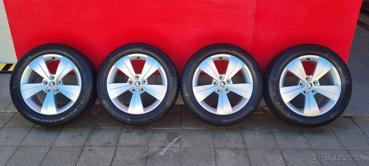 ŠKODA SUPERB 5x112 HLINÍKOVÉ DISKY SO ZIMNÝMI PNEUMATIKAMI