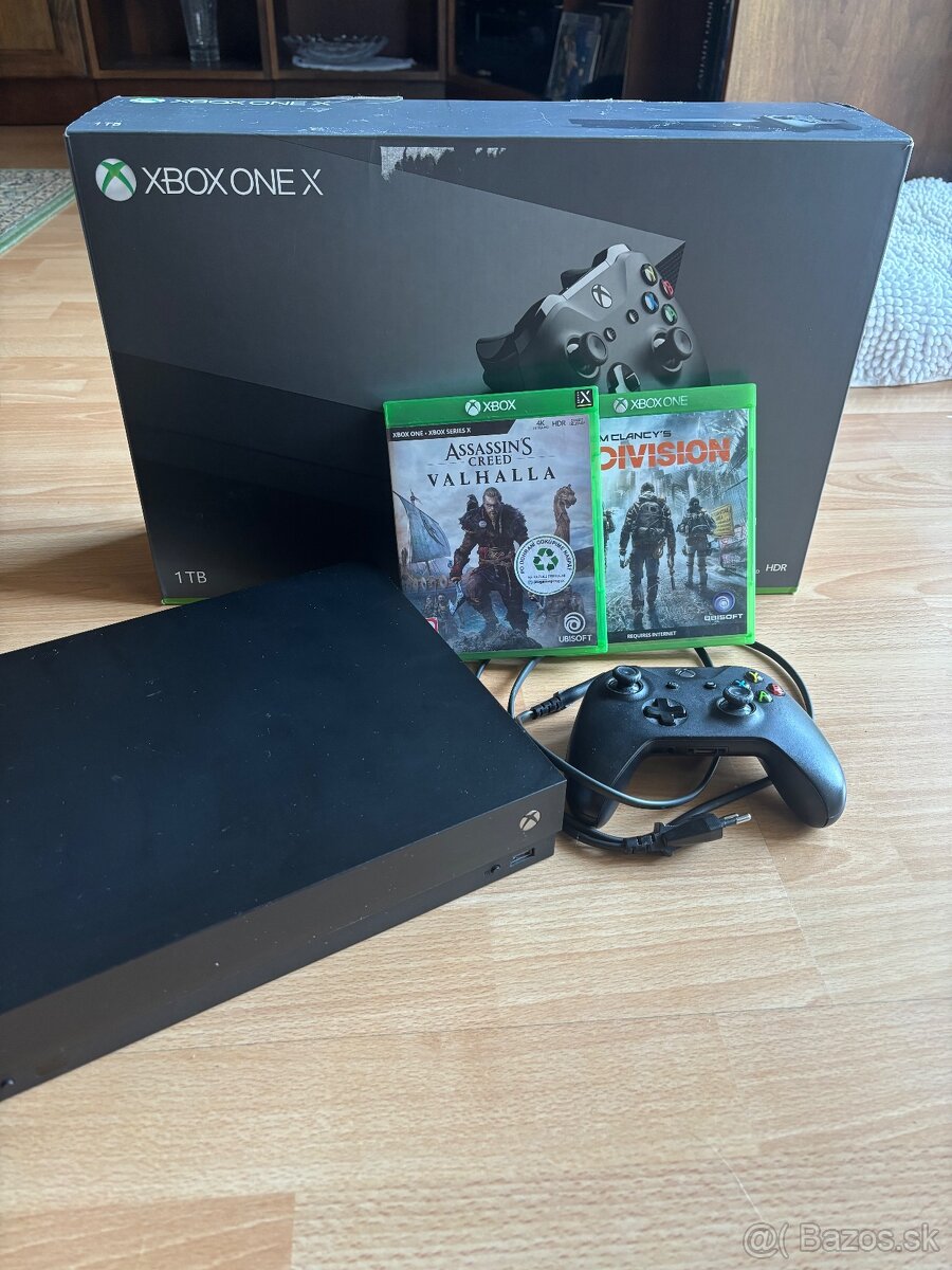 Predám XBOX ONE X (BLACK) 1TB+(gratis 2hry)