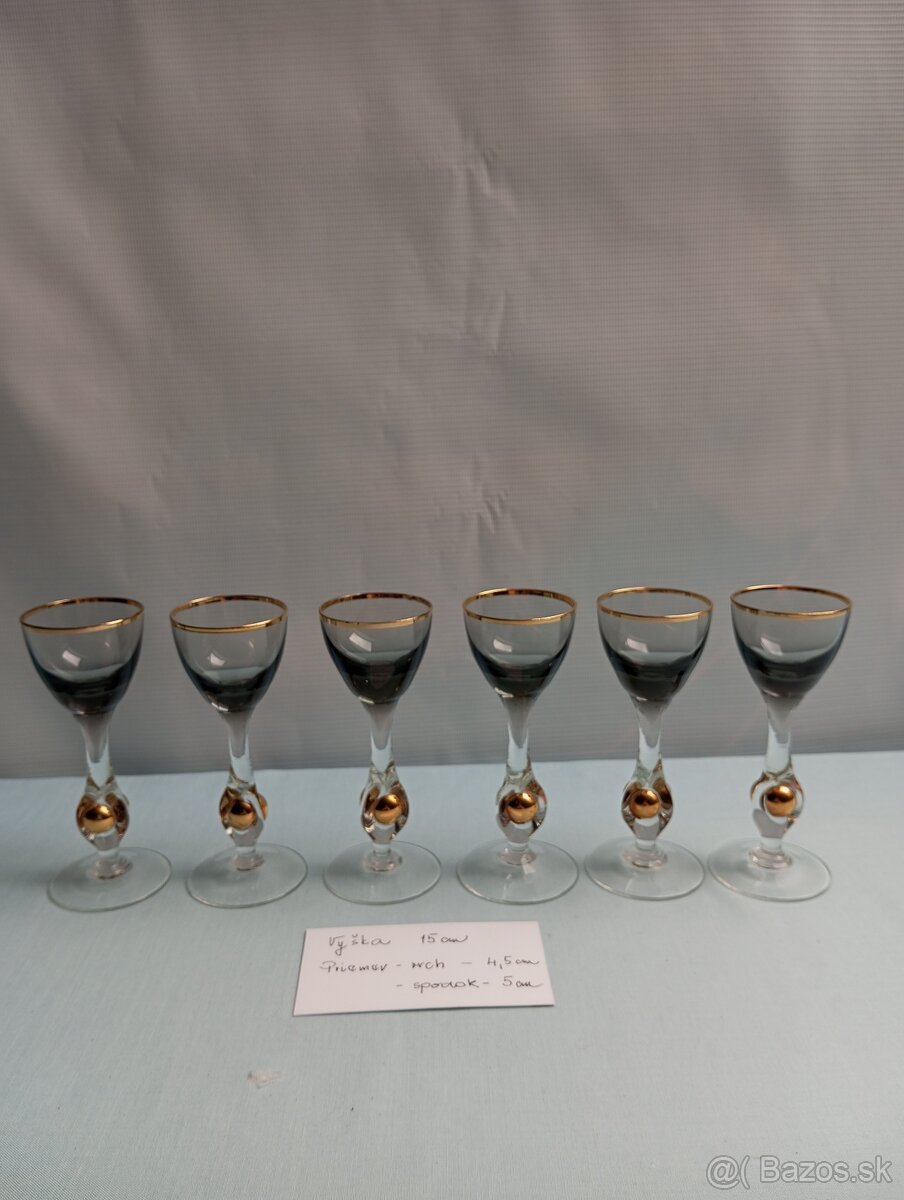 POHÁRE - ZLATÁ ZUZANA - dymová farba