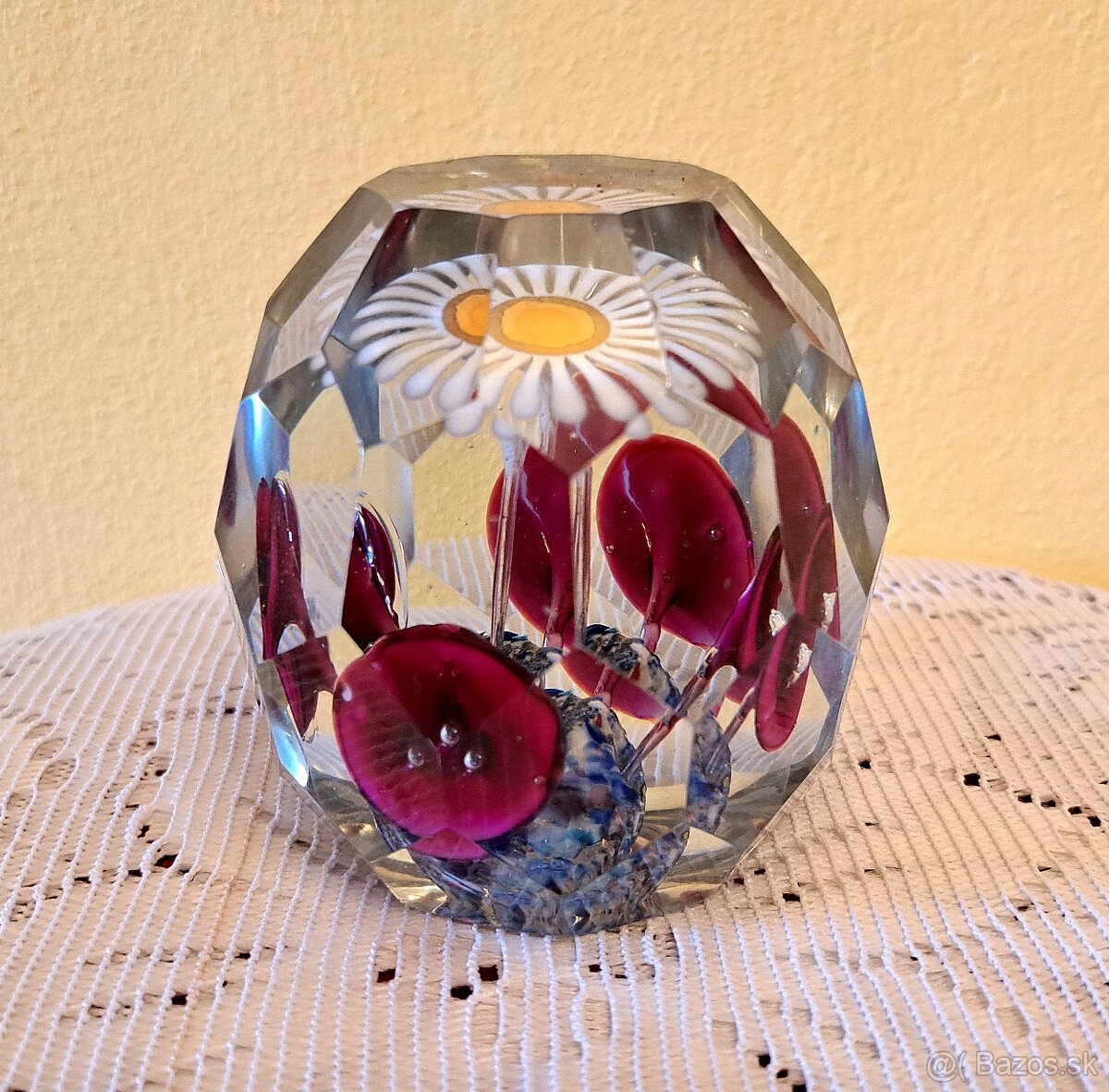 Sklenené Ťažítko Kvetinový