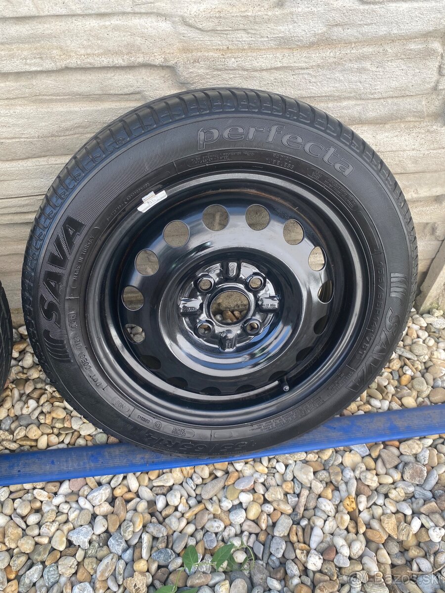peugeot 107 plechove disky pneumatiky 155/65/14