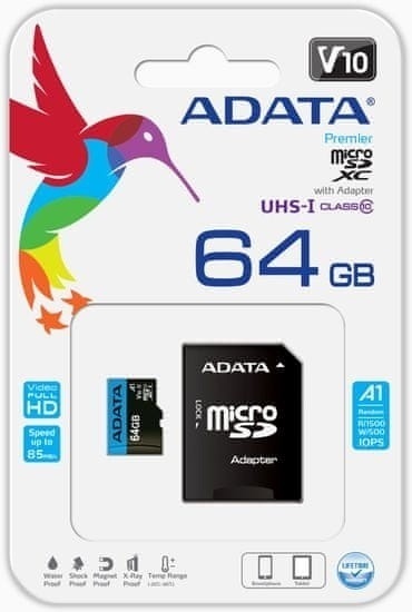 Predám Pamäťovú kartu ADATA MicroSDXC 64GB UHS-I