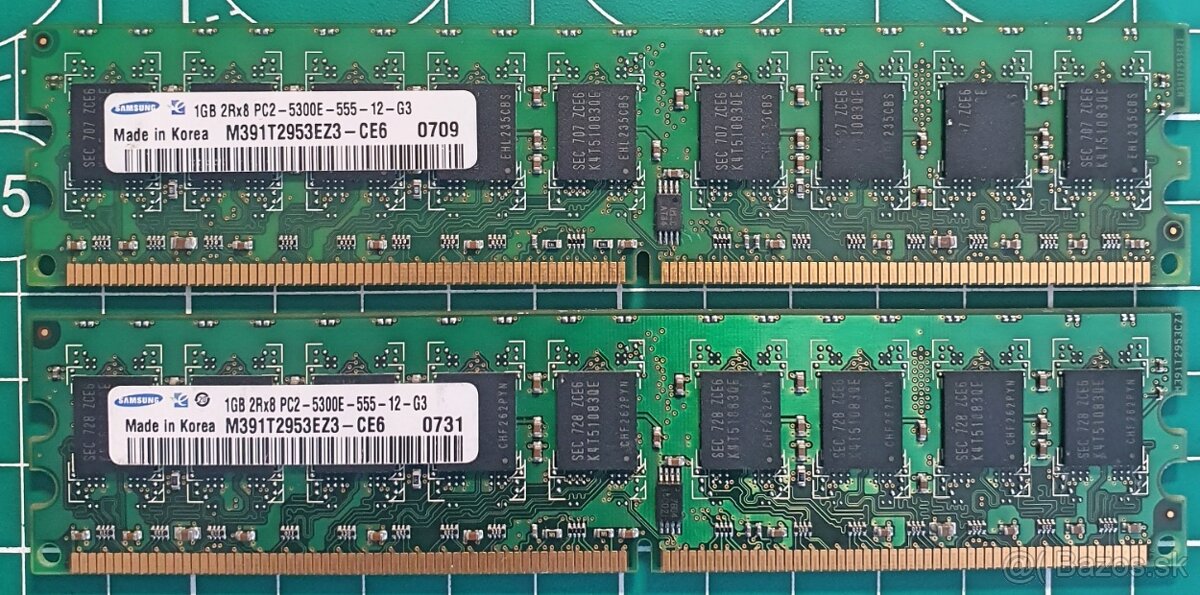 2x 1GB UDIMM PC2-5300E