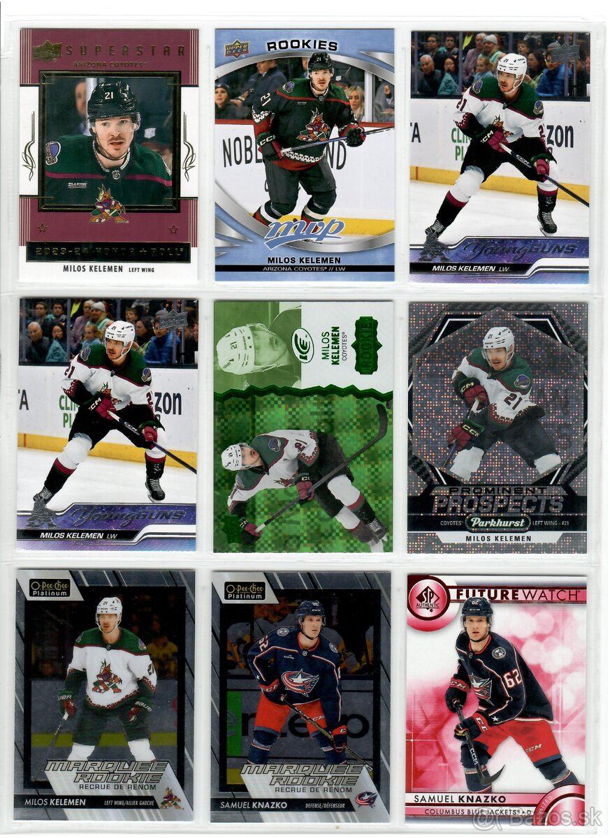 Hokejove karticky Slovakov v NHL