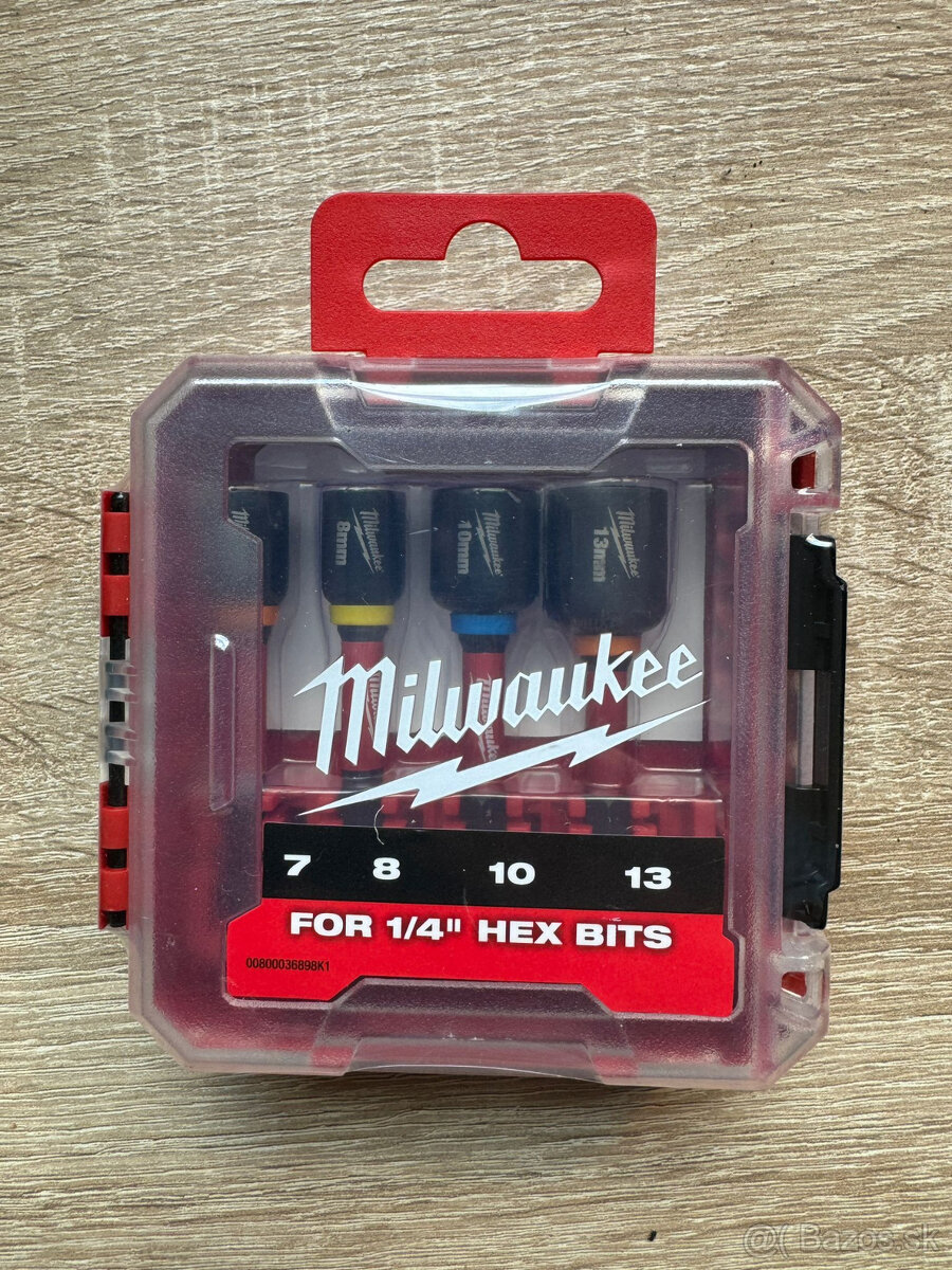 4x Milwaukee magnetický nadstavec Shockw