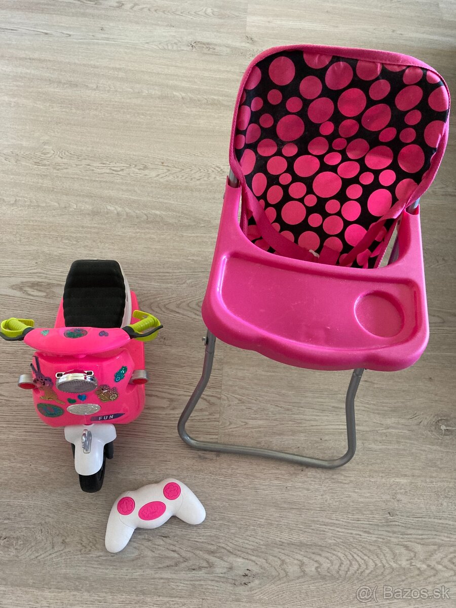Baby Born motorka a sedačka