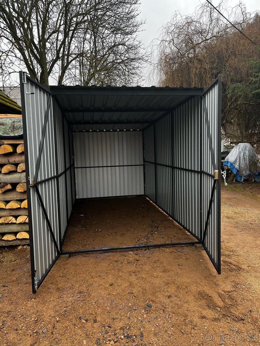 Plechová garáž 2x5m stavebná búda