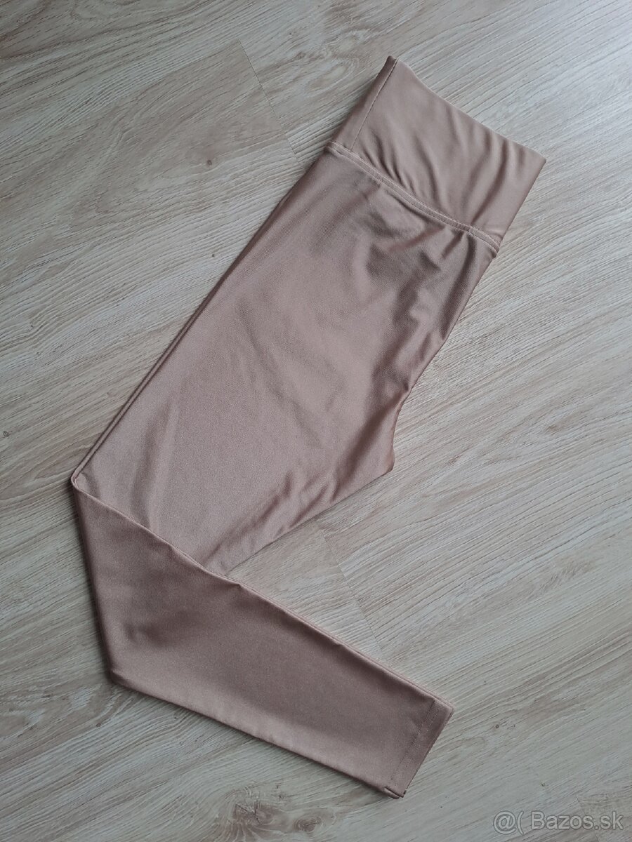 Krásne elastické béžové legíny veľkosť S/M Veronika IN.