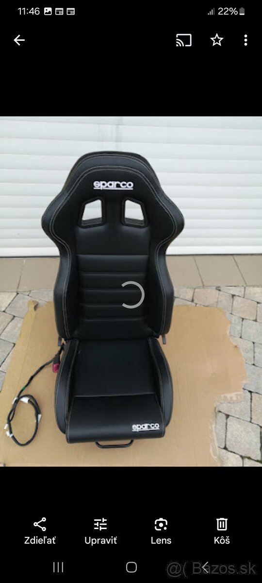 Športová sedačka Sparco