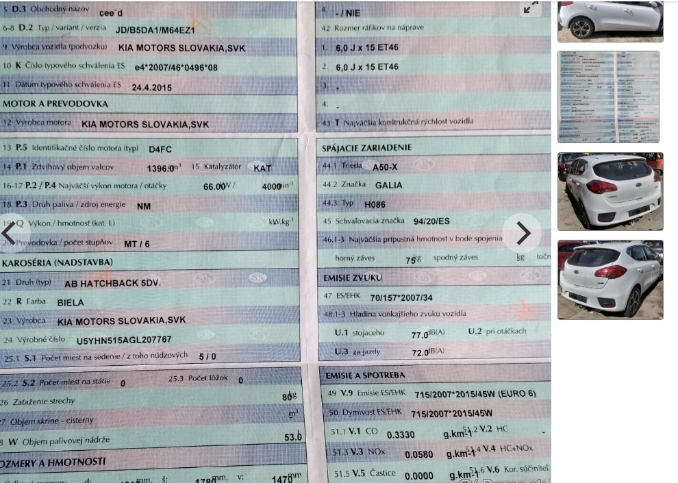 Predám MOTOR D4FC KIA CEED 2015 1.4 CRDI DVERE, TRYSKY 04451