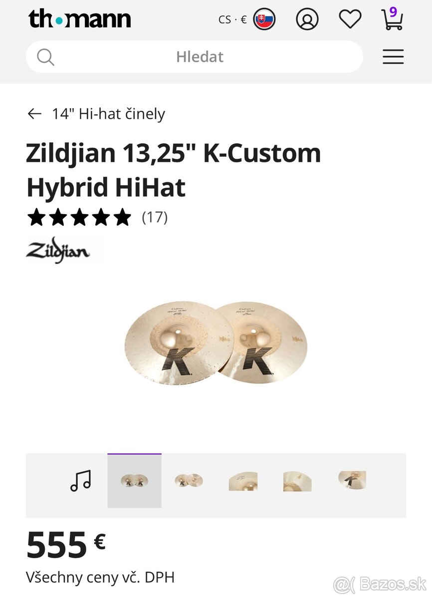 K-Zildjian hi hat hybrid