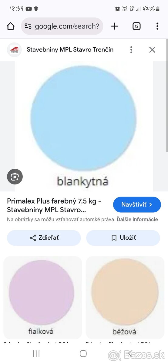 Predám farbu Primalex plus 5L