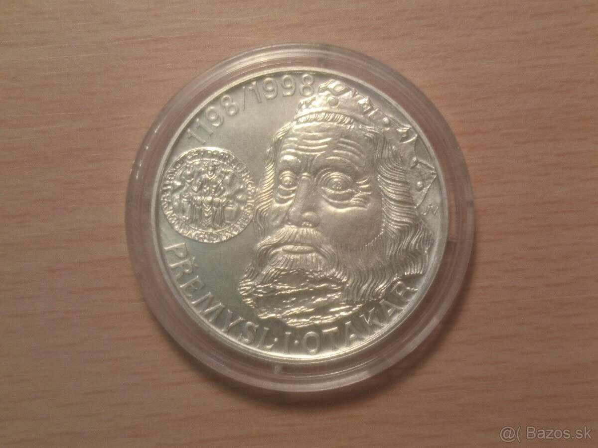 Přemysl I Otakar 200Kč 1998 – Investičné striebro