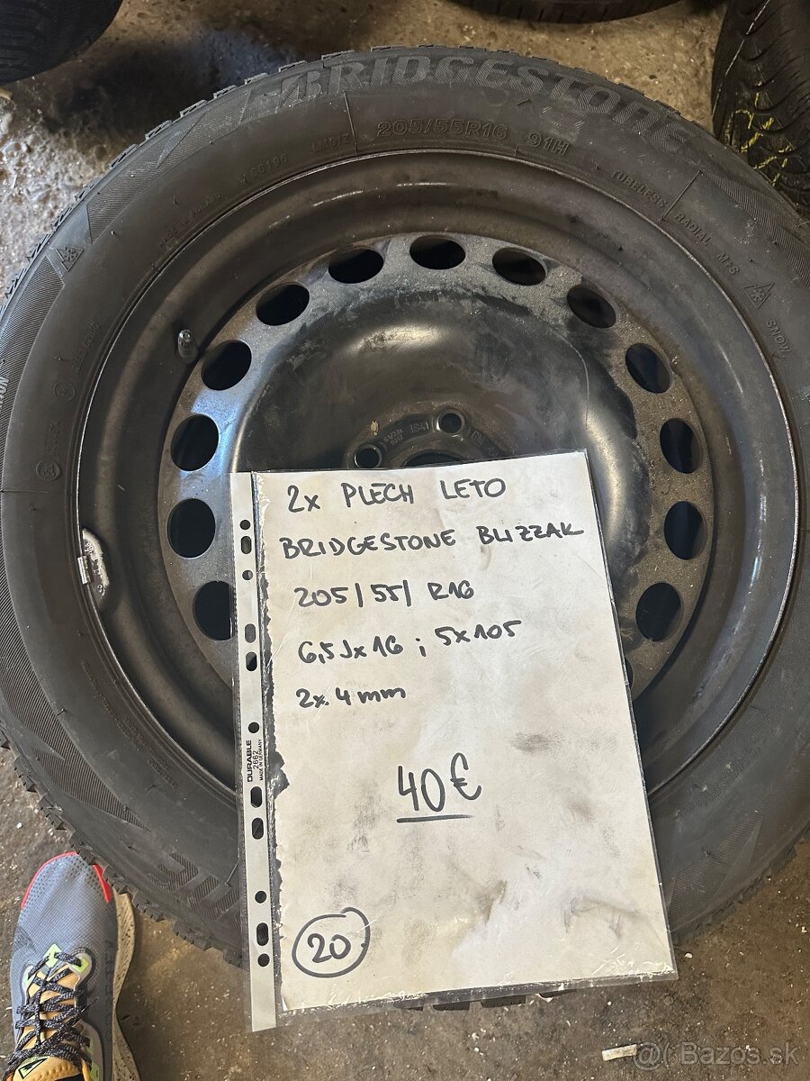 1x plech leto 205/55 r16 5x105