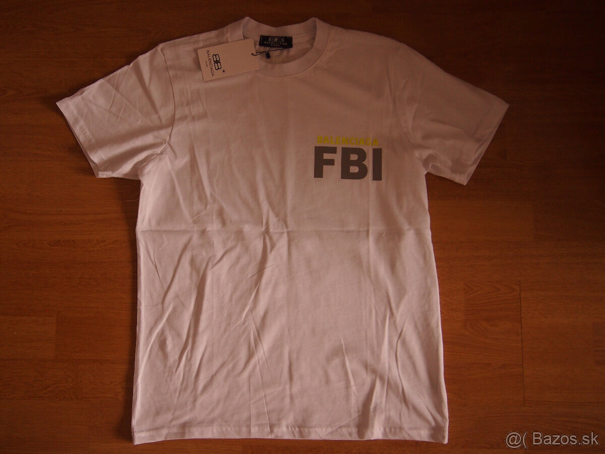Balenciaga pánske tričko vzor FBI