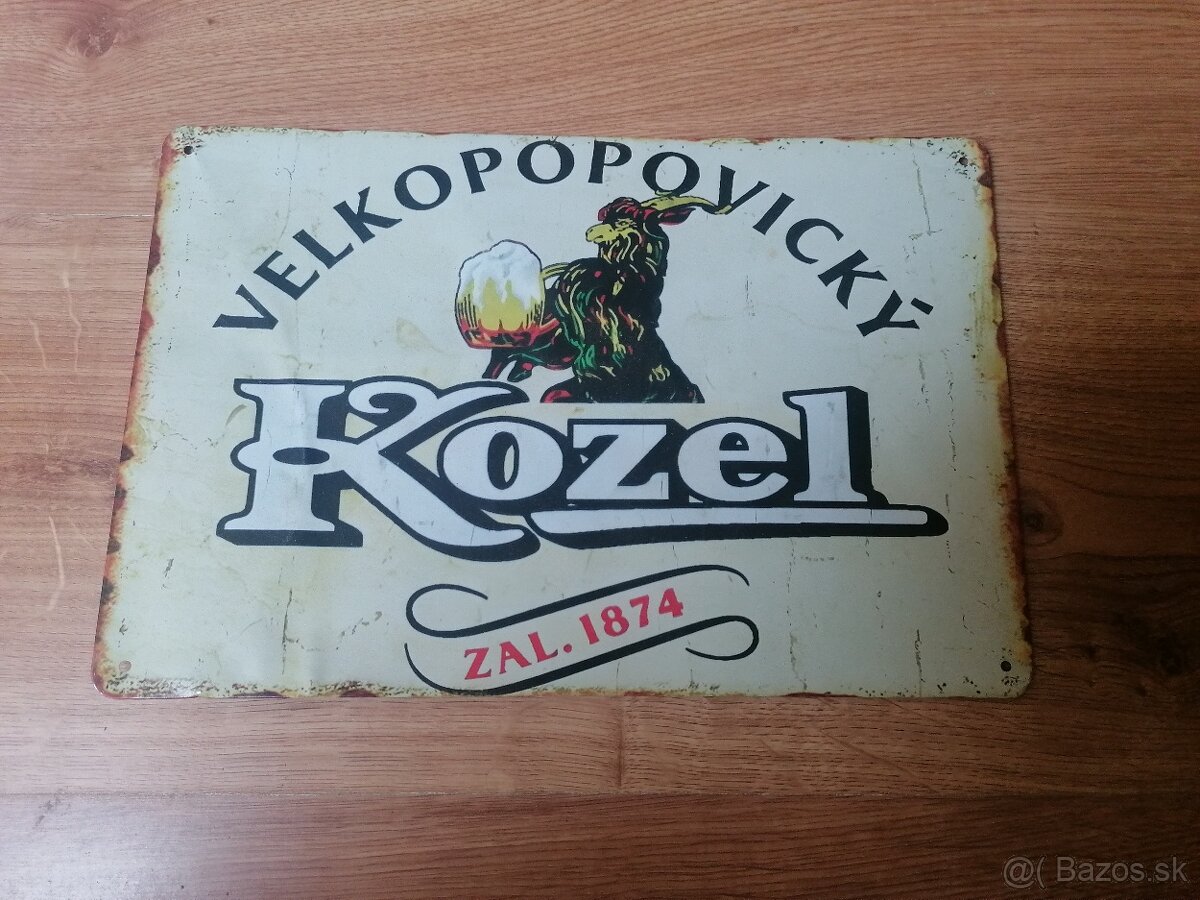 Plechová tabuľa Kozel