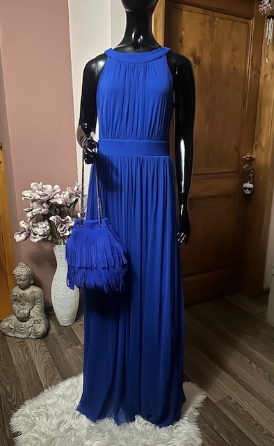 Modré dlhé šaty zn. Chantall