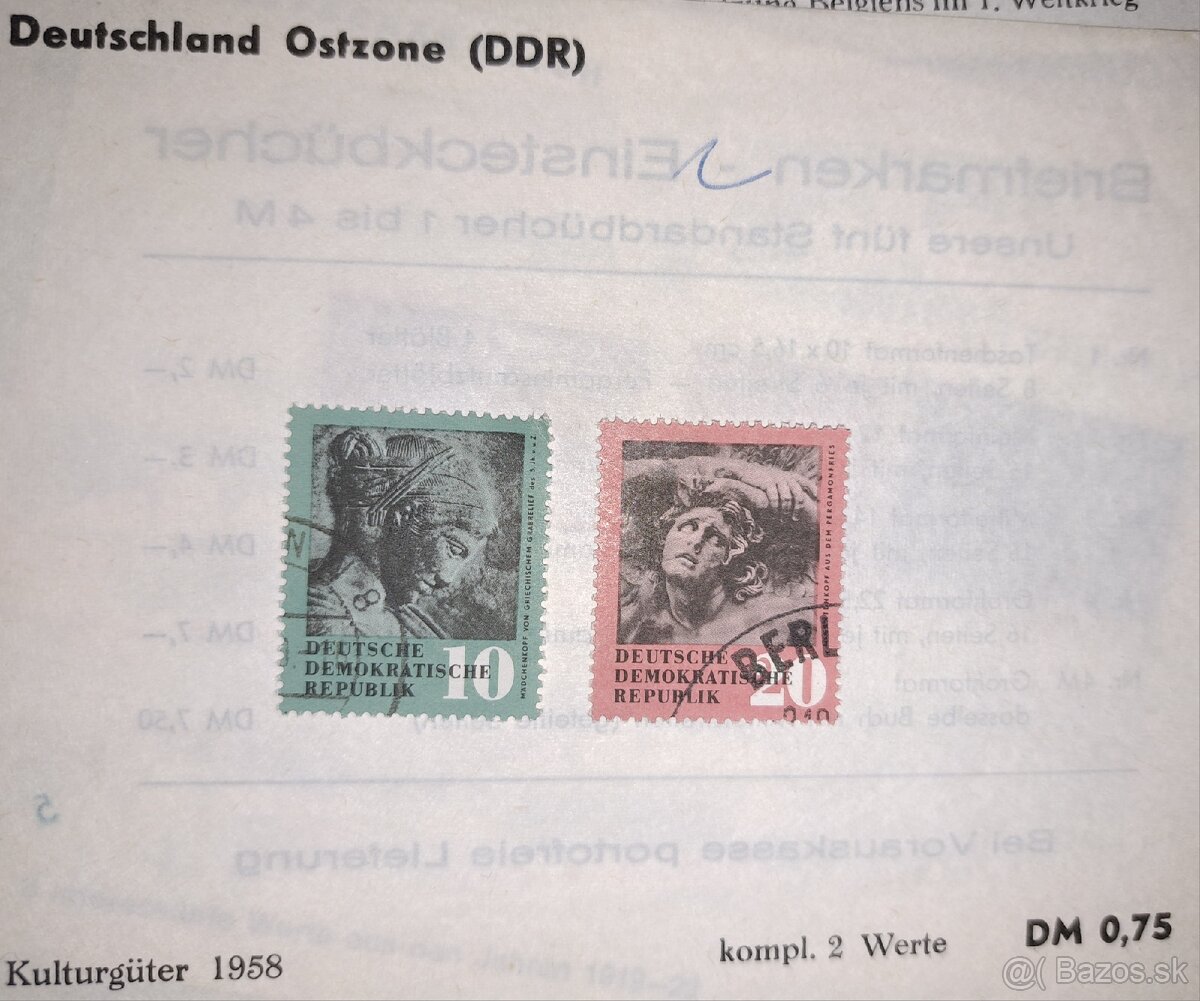 Známky - kultùra, Nemecko DDR