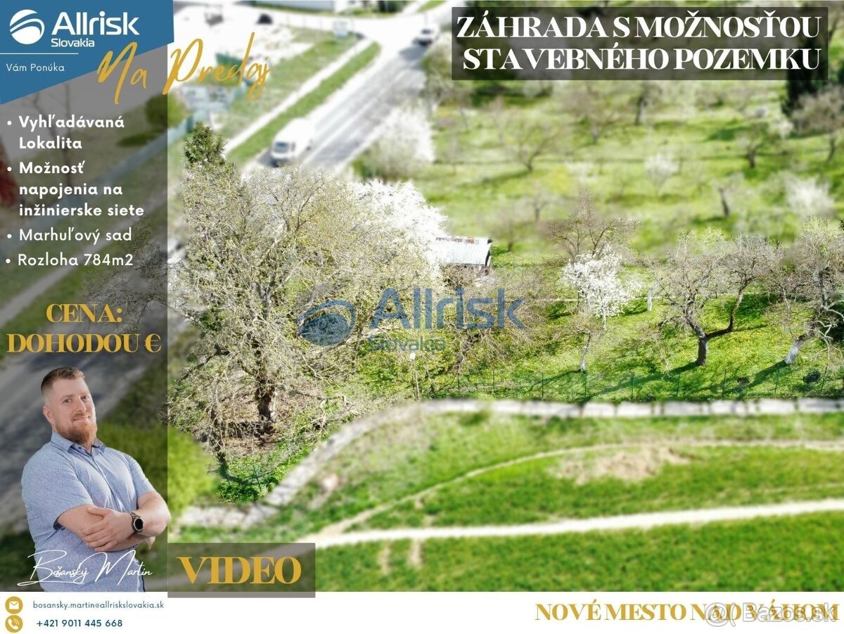 Záhradu s možnosťou výstavby