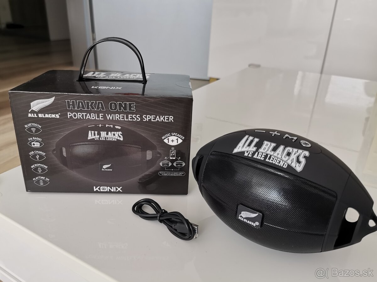 Konix All Blacks Haka One prenosné bluetooth reproduktory