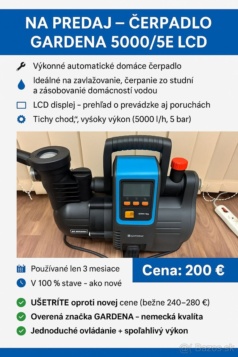 Čerpadlo GARDENA 5000/5E LCD