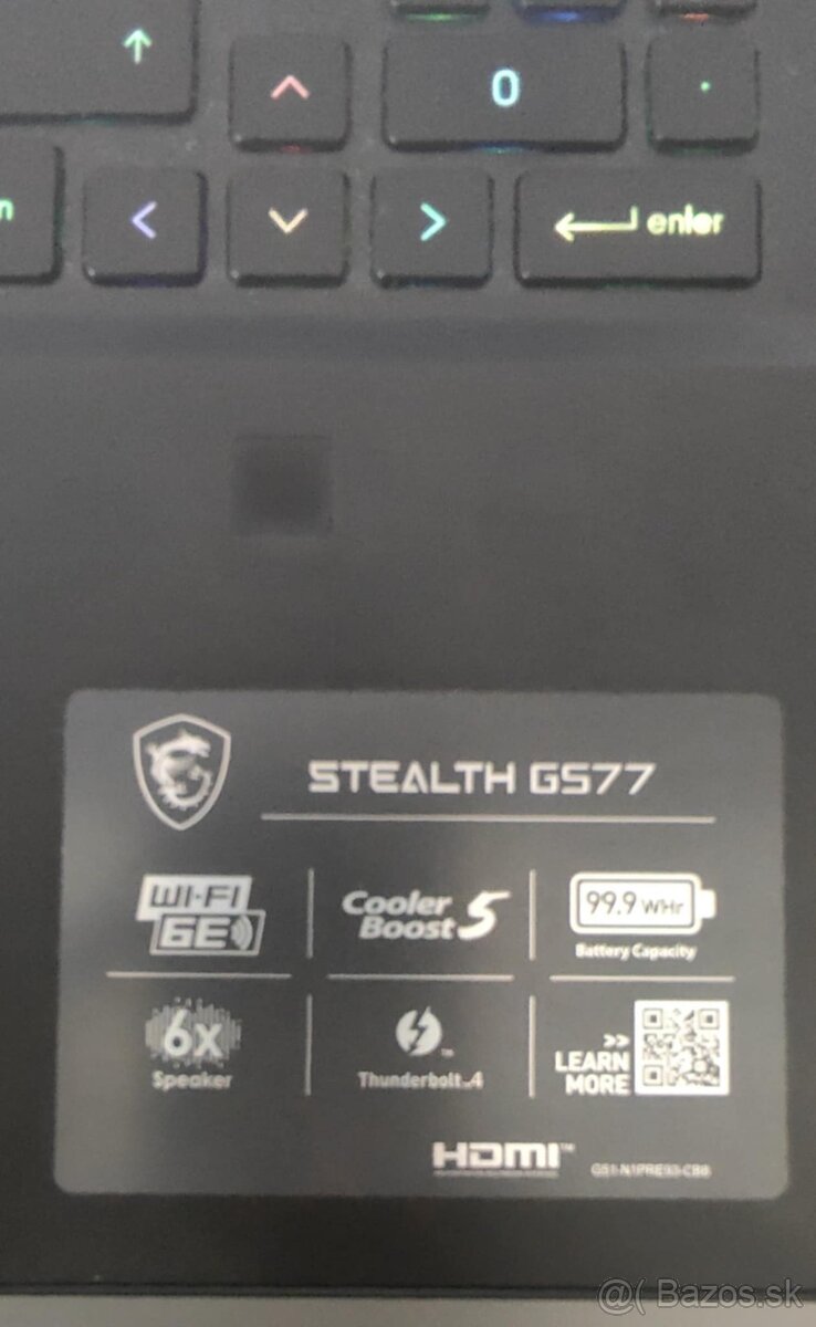 MSI STEALTH GS77.17plc