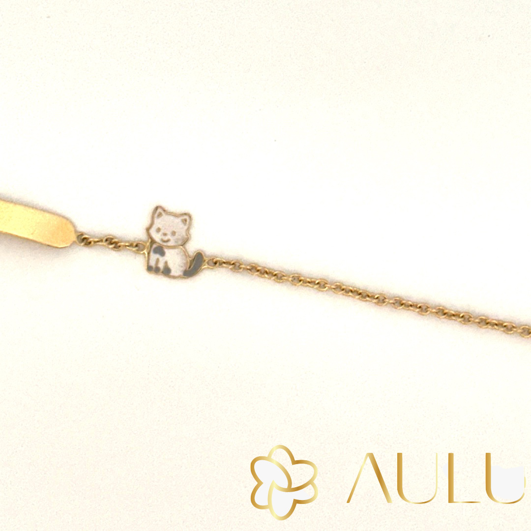 🐱 AULU MeowMini | Zlatý náramok s mačičkou | 14K | 1,46g |