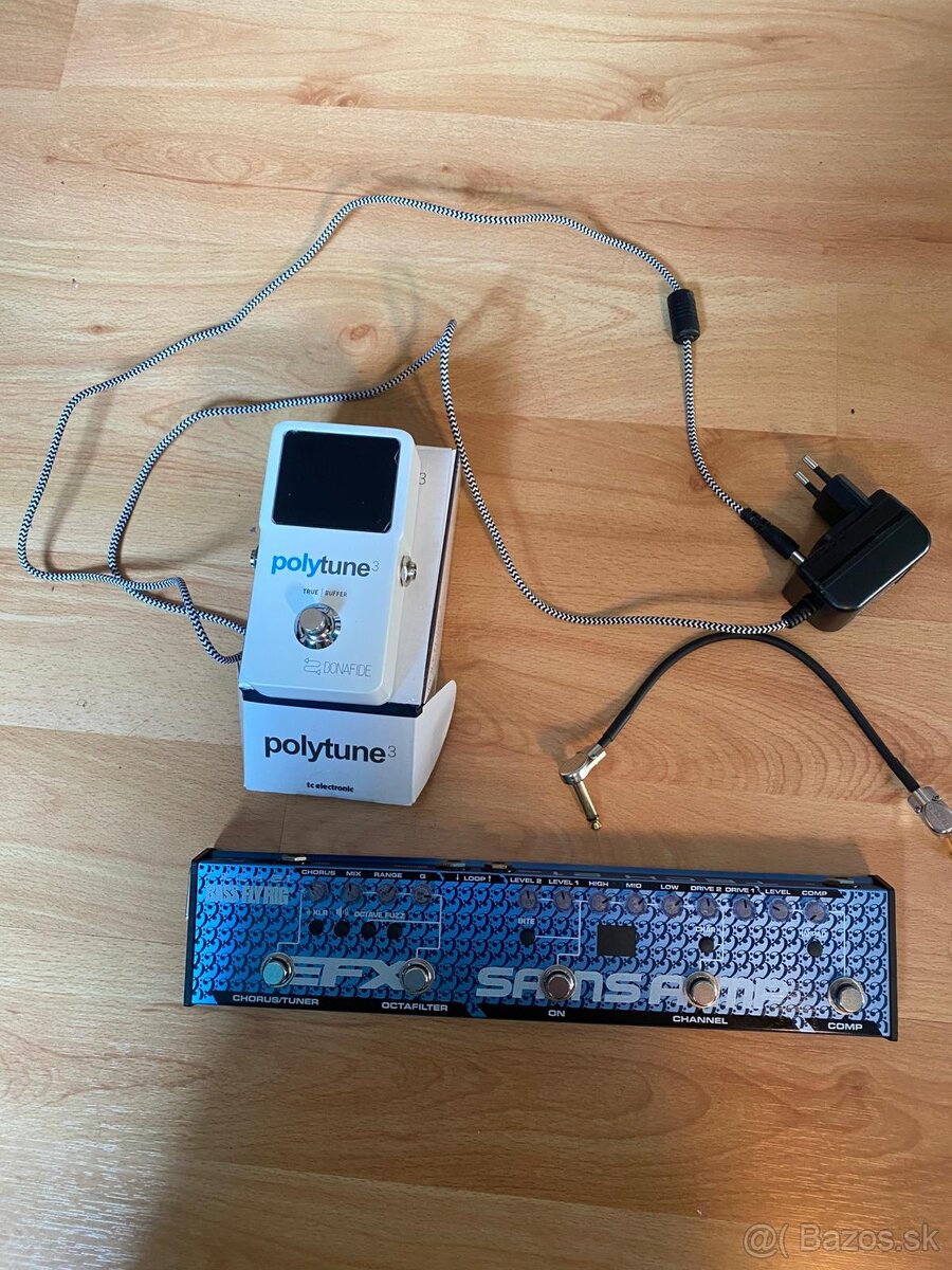 Basgitarový multiefekt + príslušenstvo