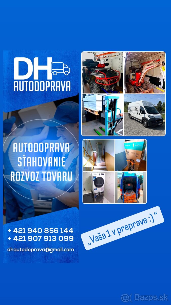 VOZÍME • SŤAHUJEME • DODÁVKA HE |0940 856 144|