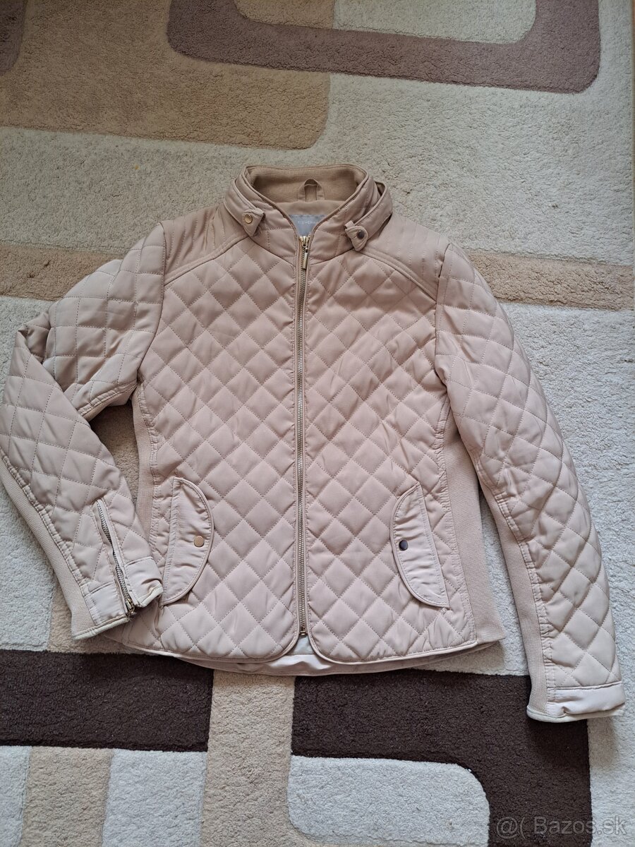 Béžová prechodná bunda v.40