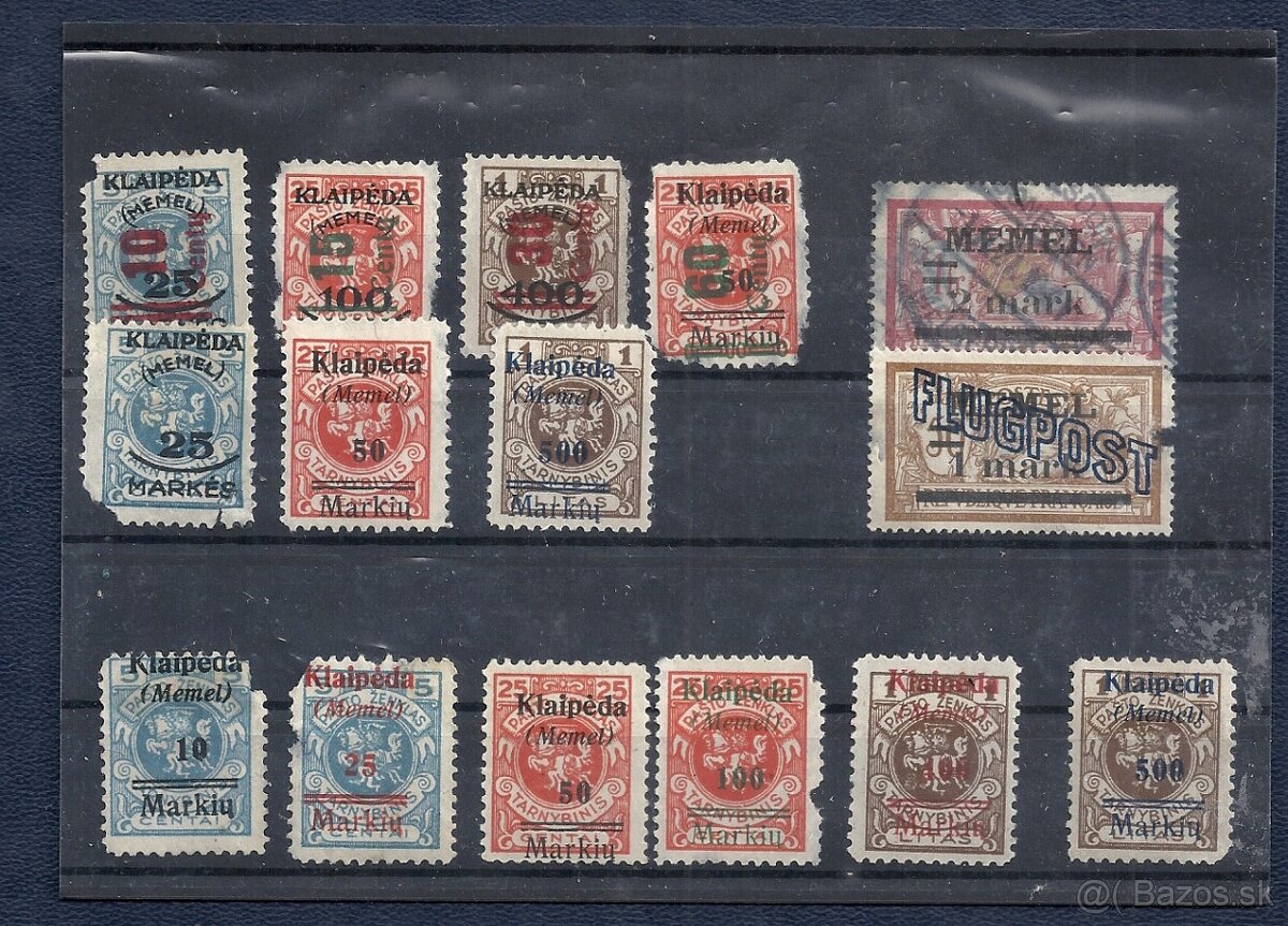 Známky Memel/Klaipeda, okupácia Litvy, 1922/23