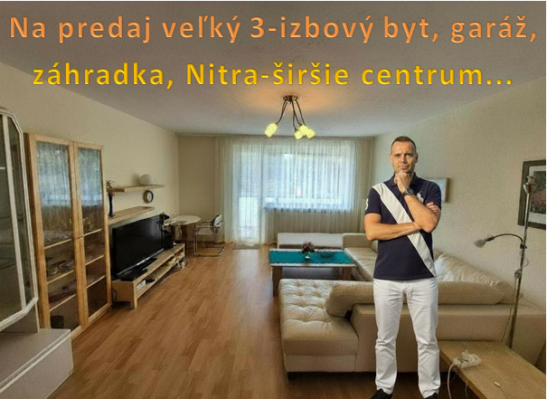Predaj 3 izbový byt, Nitra-centrum,115 m2,garáž, záhradka